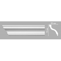 Плинтус потолочный гладкий Decomaster 96212/70 (70х50х2400мм)