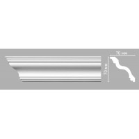 Плинтус потолочный гладкий Decomaster 96514/60 (70х70х2400мм)