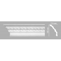 Плинтус потолочный с орнаментом Decomaster 95143/17 (185х114х2400мм)